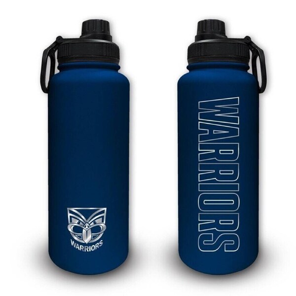 NRL Stainless Steel 960mL Drink Bottle - New Zealand Warriors - Double Walled