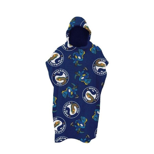 NRL Youth Hooded Towel - Paramatta Eels - Kids - Beach Bath - OSFM