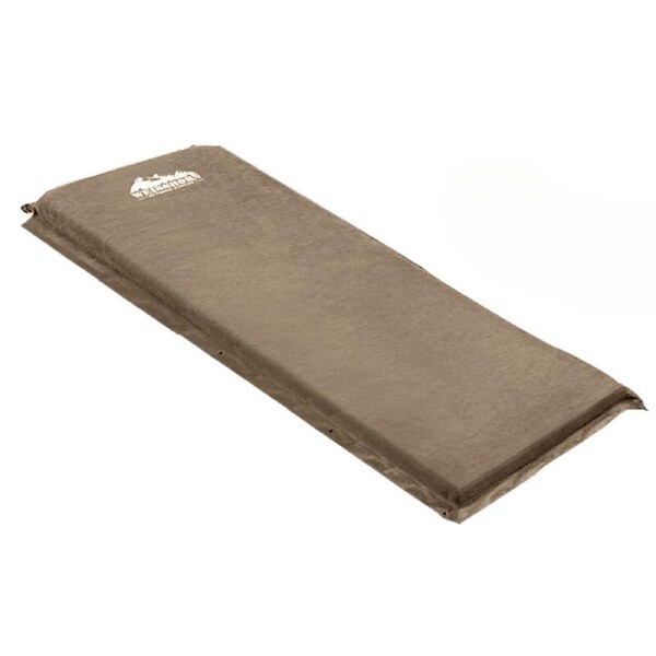 Self Inflating Mattress Camping Sleeping Mat Air Bed Single Coffee