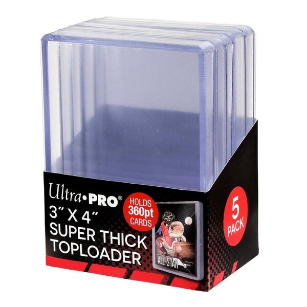 Ultra Pro: 3 x 4 Super Thick 360PT Toploader 5ct