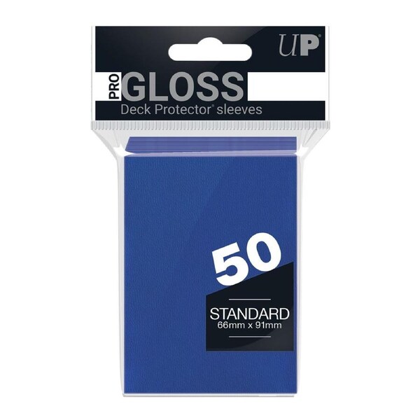 Ultra Pro: PRO-Gloss 50ct Standard Deck Protector sleeves: Blue