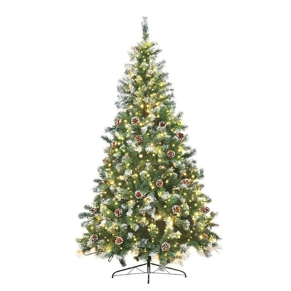 Christabelle Pre Lit LED Christmas Tree with Pine Cones - 6 Sizes 1.5M