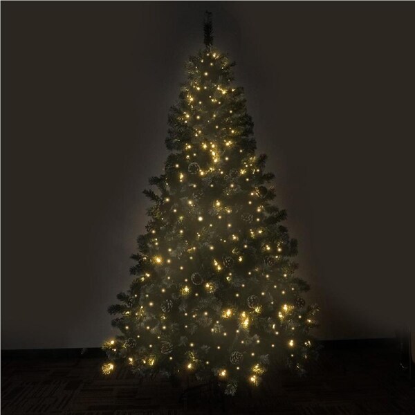 Christabelle Pre Lit LED Christmas Tree with Pine Cones - 6 Sizes 1.8M