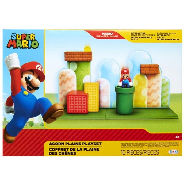 Nintendo Super Mario Acorn Plains 2.5 Inch Deluxe Playset