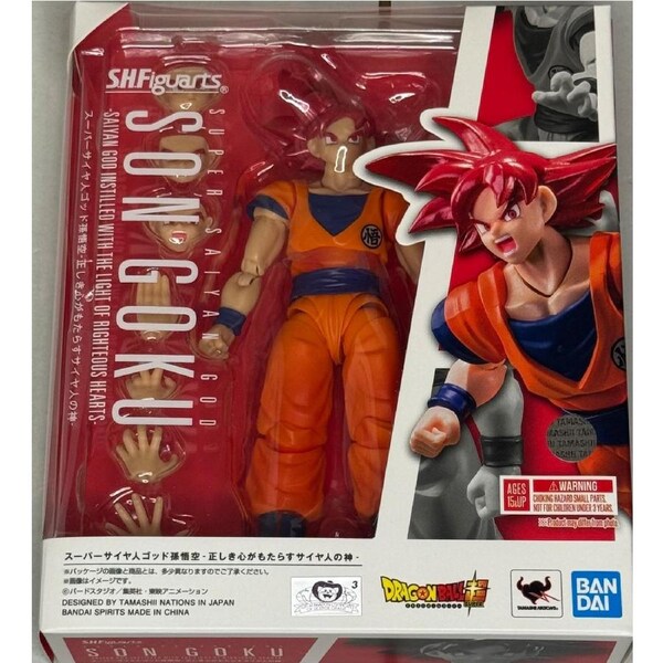 Dragon Ball Super S.H.Figuarts Super Saiyan God Goku (Saiyan God Instilled With the Light of Righteous Hearts)