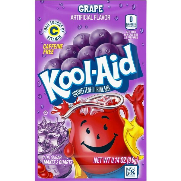 Kool Aid Instant Drink Mix Powder Grape Flavour Sachet 3.9g