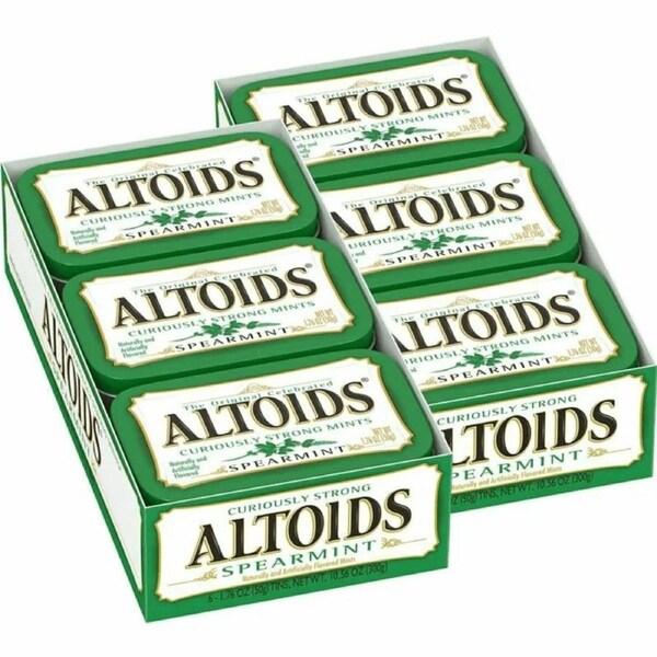 Altoids Original Curiously Strong Mints Spearmint Tin 50g X 12 Units