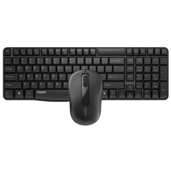 Rapoo X1800S keyboard Mouse included RF Wireless QWERTY English Black