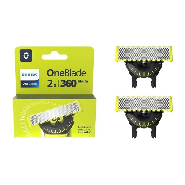 2pc Philips QP420/50 OneBlade 360 Face Shaver Accessory Replacement Blade Pack