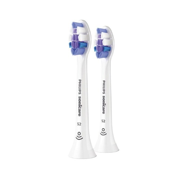 2pc Philips HX6052/93 Sonicare Sensitive Brush Ultra-soft Head Click-on White