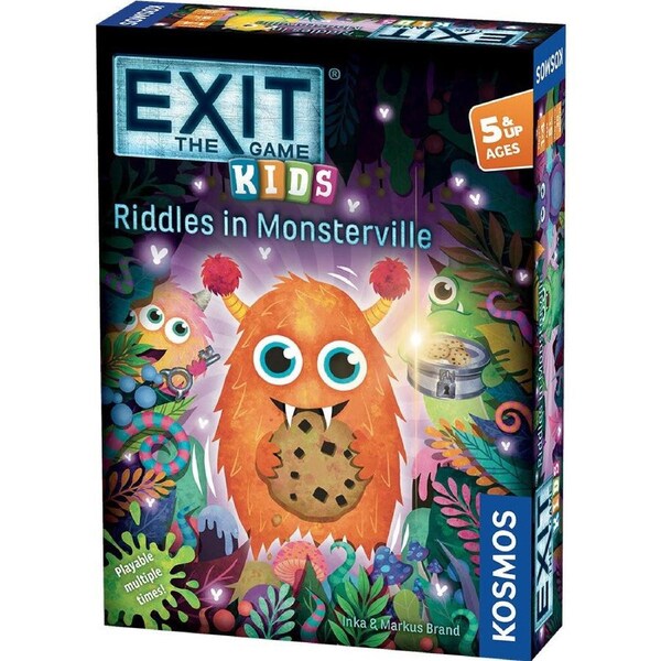 Kosmos Exit The Game Kids Riddles In Monsterville Board Game Play Set 5y+