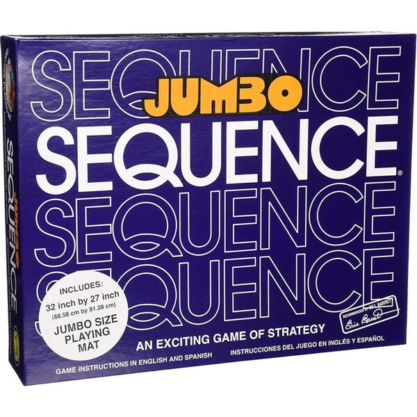 Crown & Andrews Sequence Jumbo Strategy Board/Card Game Box w/ Playmat 5y+