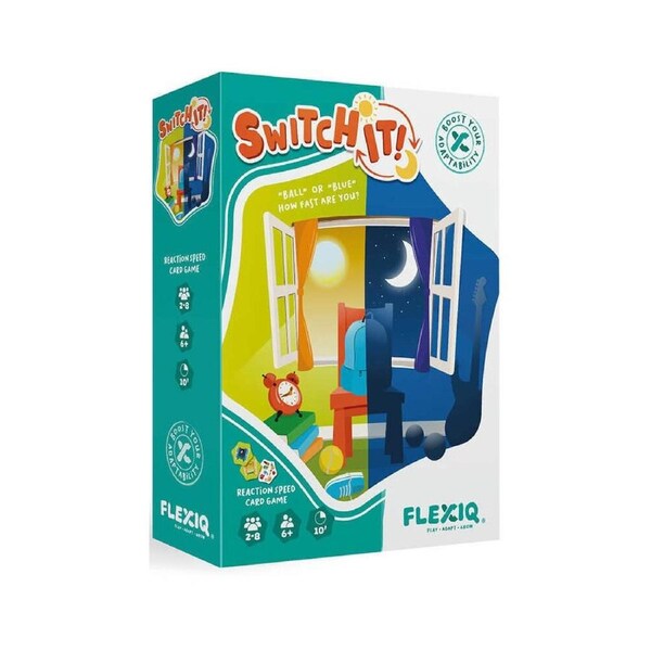 FlexiQ Switch It! Reaction Speed Card Game 2-8 Players Family Play Set 6y+