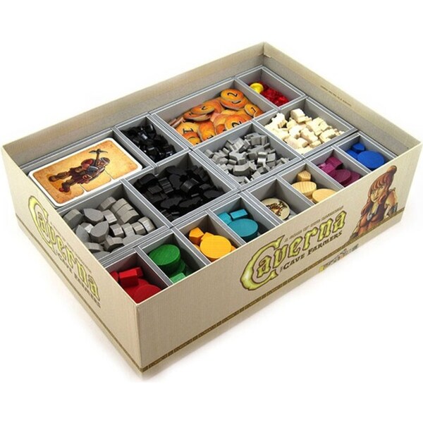 Folded Space Game Inserts Divider Tray Boardgame Organiser Box For Caverna