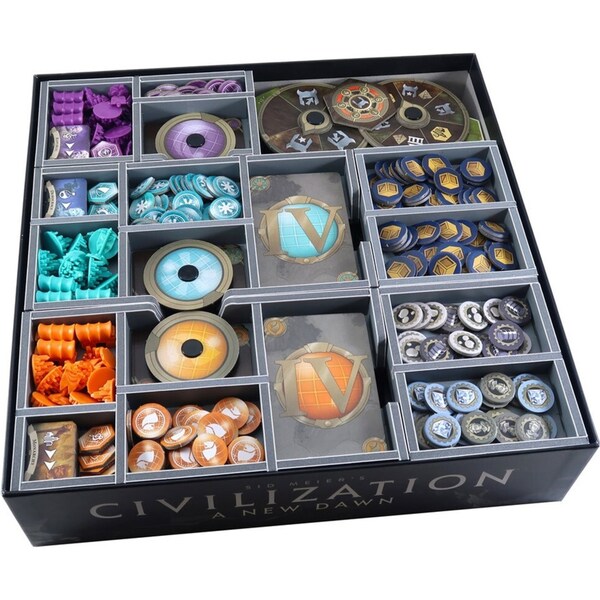 Folded Space Game Inserts Divider Tray Organiser For Civilization A New Dawn