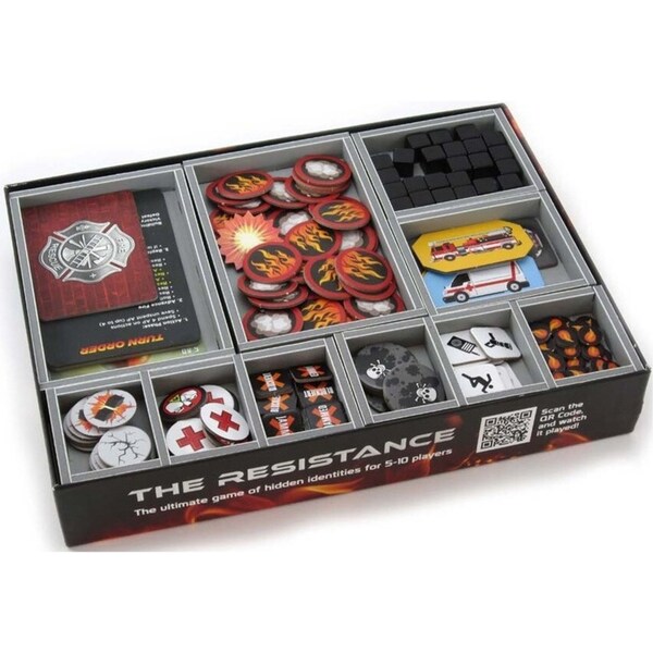 Folded Space Game Inserts Divider Tray Organiser For Flash Point Fire Rescue