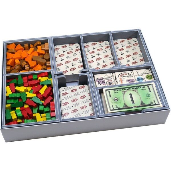 Folded Space Game Inserts Divider Tray Boardgame Organiser Food Chain Magnate