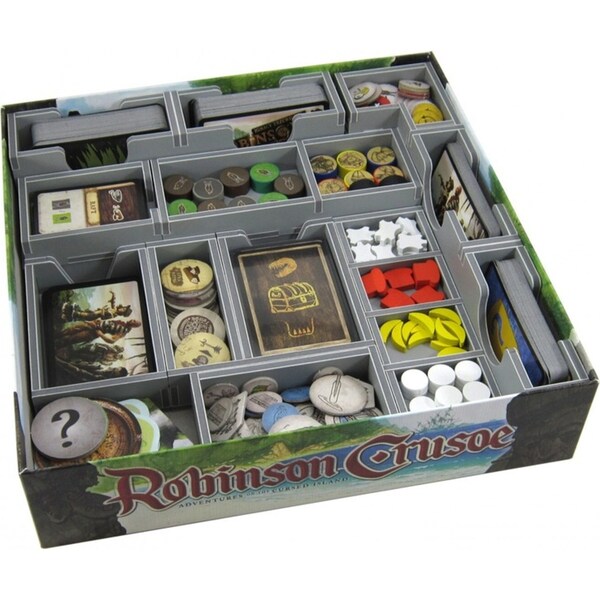 Folded Space Game Inserts Divider Tray Boardgame Organiser Robinson Crusoe