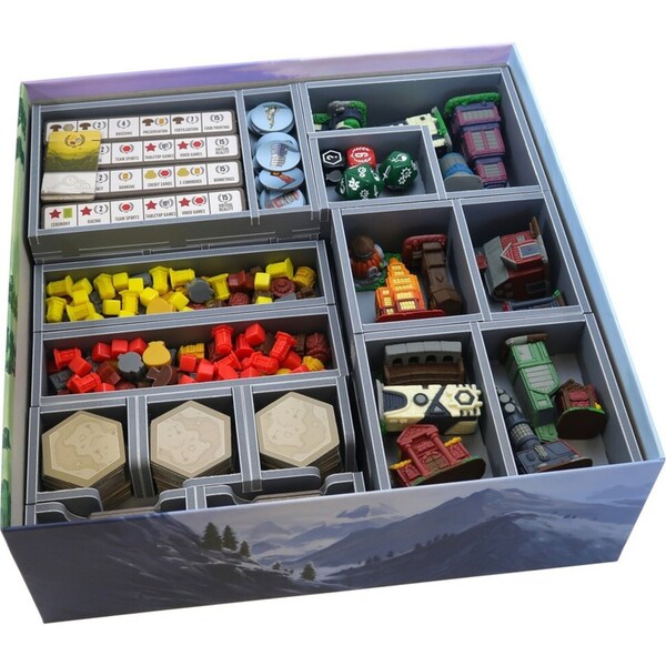 Folded Space Game Inserts Divider Tray Boardgame Organiser Box For Tapestry