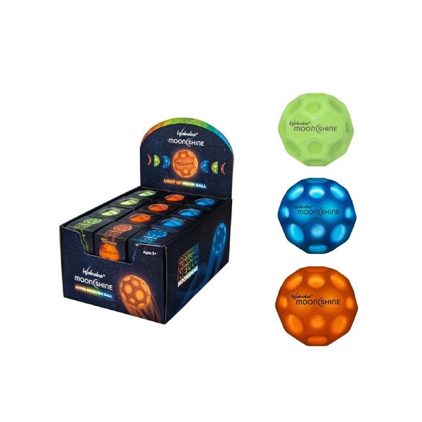 Waboba Moonshine Light Up Moon Ball Bounces up to 30 meters high! Crazy, gravity-defying Gift