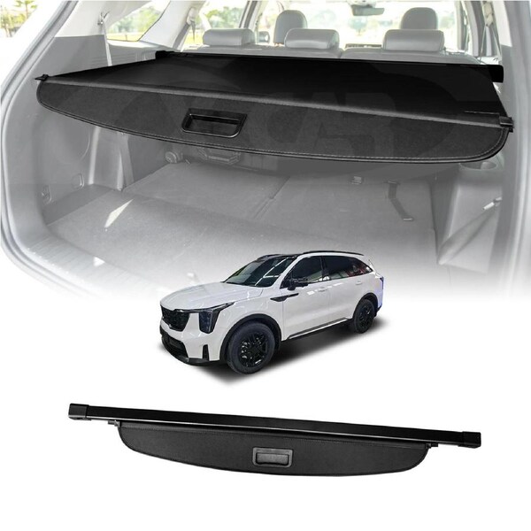 Retractable Cargo Cover for Kia Sorento 2020-2025 Rear Rack Partition Shelter Canvas Trunk Luggage Security Shield Shade