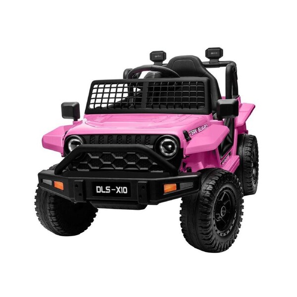 Kids Ride On Car Toy Electric Truck Parental Remote Control Jeep Vehicle 12V Music Light Pink