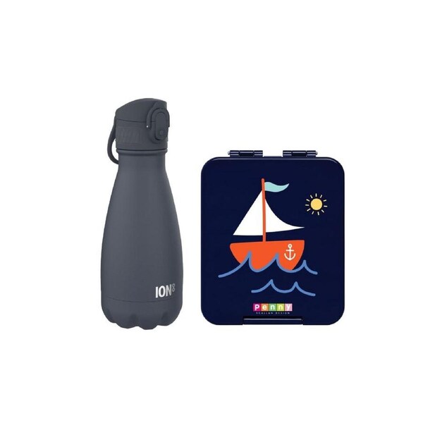 Penny Scallan Mini Bento Box + Bonus ION8 Bottle - Anchors Away