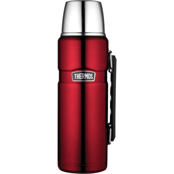 Thermos 1.2L Stainless King Vacuum Insulated Flask - Red