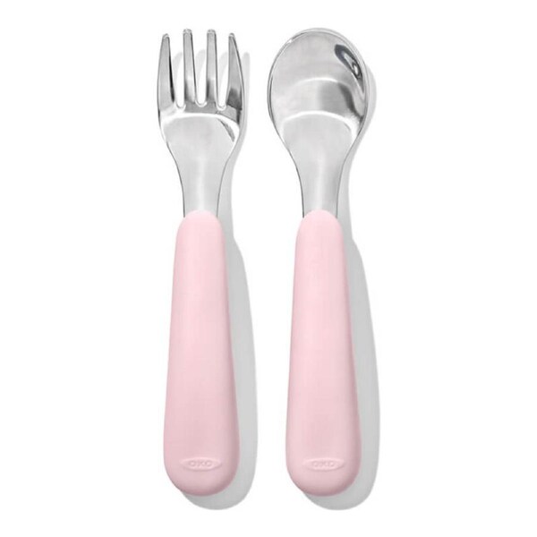 OXO Tot Fork & Spoon Set - Blossom