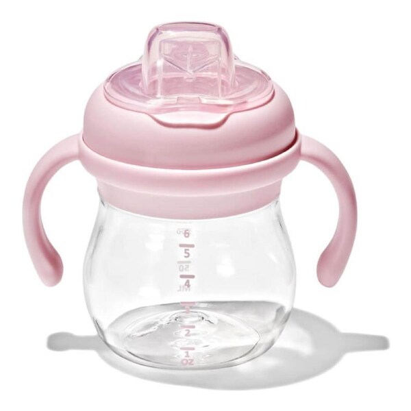 OXO Tot Transitions Soft Spout Sippy Cup With Removable Handles 6 Oz - Blossom