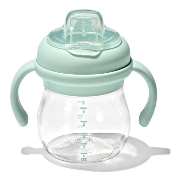 OXO Tot Transitions Soft Spout Sippy Cup With Removable Handles 6 Oz - Opal