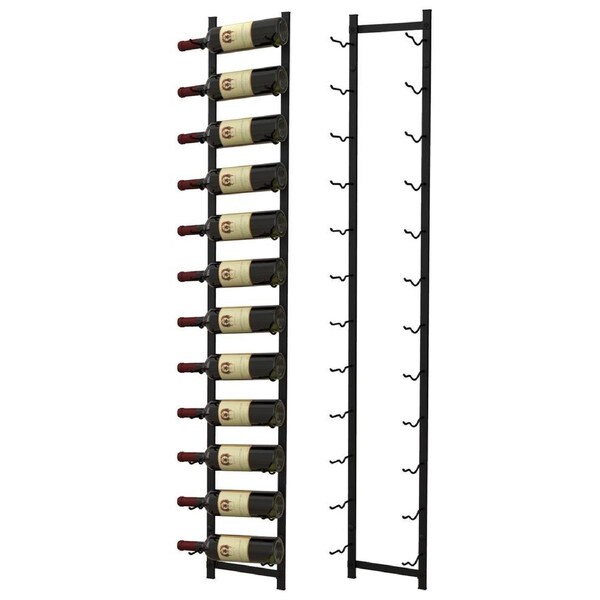 Costway 12 Bottles Wine Storage Rack Wall Mounted Wine Rack Hanging Wine Display Rack Kitchen & Bar Black