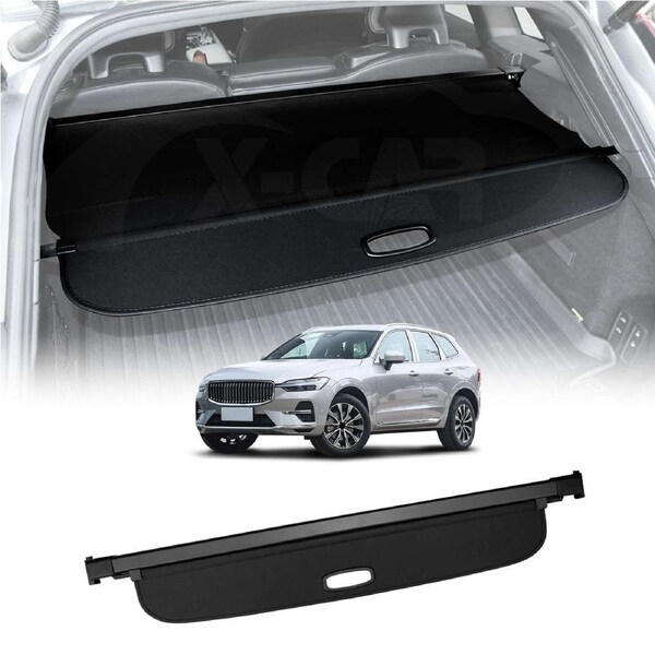 Retractable Cargo Cover for Volvo XC60 2017-Onwards Rear Rack Partition Shelter Canvas Trunk Luggage Security Shield Shade