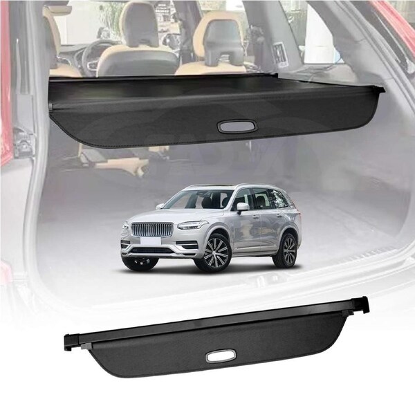 Retractable Cargo Cover for Volvo XC90 2015-Onwards Rear Rack Partition Shelter Canvas Trunk Luggage Security Shield Shade