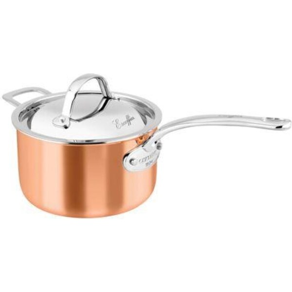 Chasseur Escoffier Induction Saucepan 20cm / 3L W/ Helper Handle Copper