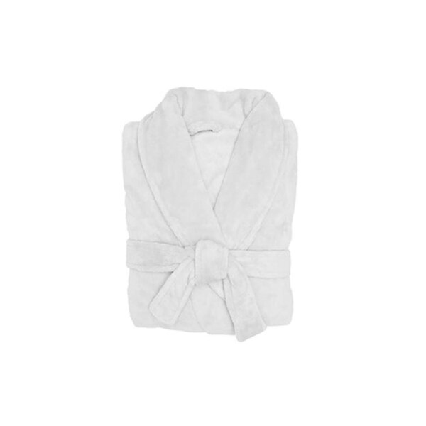 Bambury Microplush Robe White Small Medium