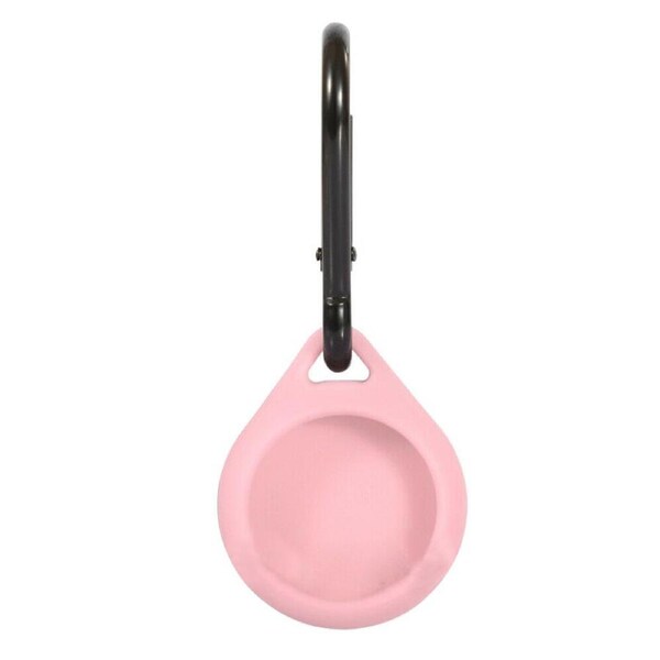 For Apple Air Tag Silicone Protective Cover Keyring Tracker Pink