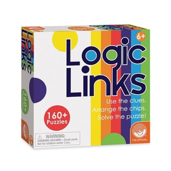 Mindware Logic Links Tabletop Multiplayer Party Puzzle Chip Board Game 6y+