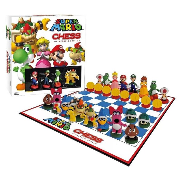 the Op Super Mario Chess Collectors Edition Tabletop Party Board Game