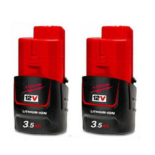 2 Pack - 12V 3.5Ah For Milwaukee M12 M12B3 LITHIUM Cordless Battery 48-11-2401 2440 3.5A