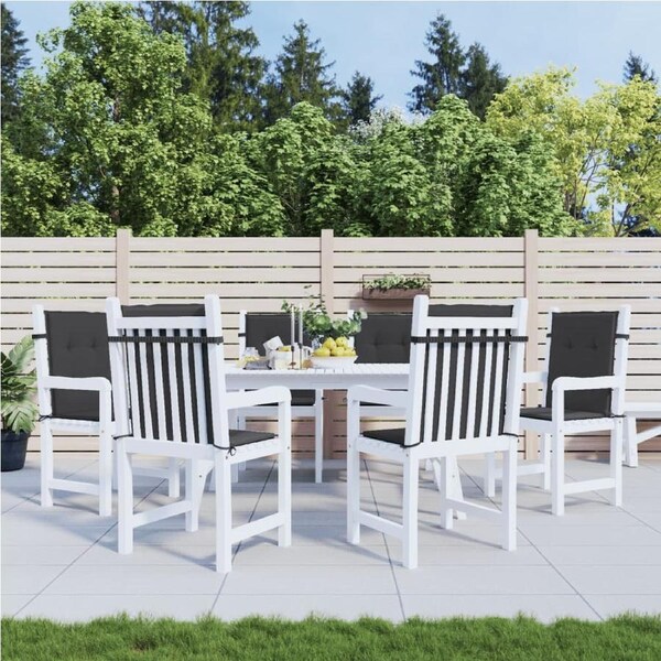 Garden Lowback Chair Cushions 6 pcs Black 100x50x3 cm Oxford Fabric vidaXL