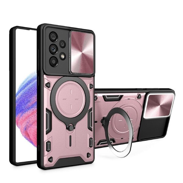 For Samsung Galaxy A53 5G Case, Magnetic Support Car Mount Magnetic Military Shell - Rose Gold