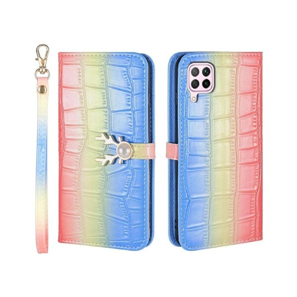 For Huawei P40 Lite Cover Wallet - Blue