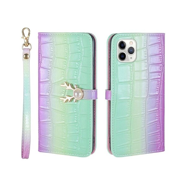 For iPhone 11 Pro Max Cover Wallet - Green