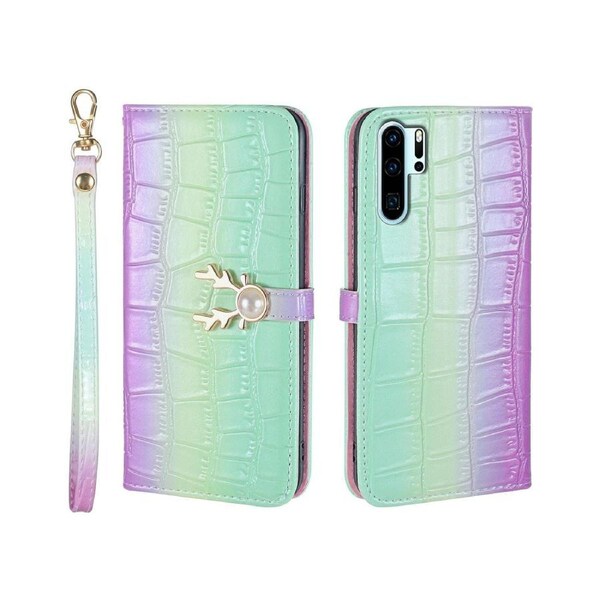 For Huawei P30 Pro Cover Wallet - Green
