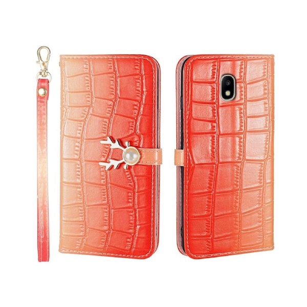 For Samsung Galaxy J530 Cover Wallet - Red
