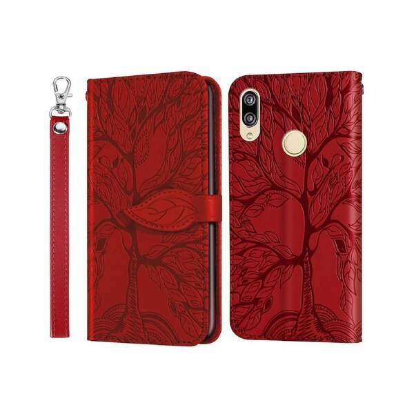 For Huawei Y7 Prime 2019 Cover with Kickstand - Red