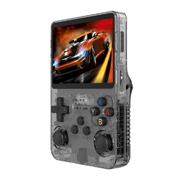 R36S Retro Handheld Video Game Console Linux System 3.5 Inch IPS Screen Portable Pocket Video Player 128GB Games-Black