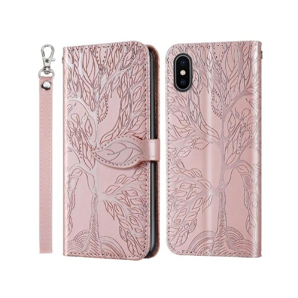 For iPhone X/XS Cover with Kickstand - Pink
