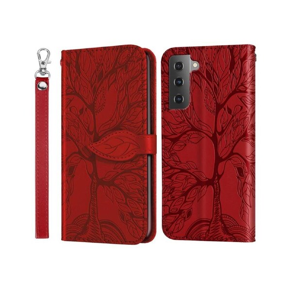 For Samsung Galaxy S22 Plus Cover with Kickstand - Red